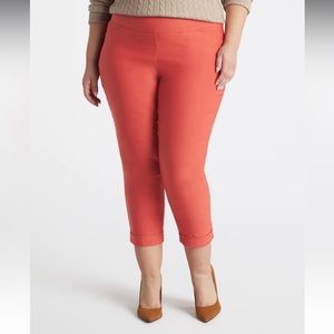 NWT Tribal Fia Cuffed Cropped Pull On Trouser in Burnt Orange Size 20W